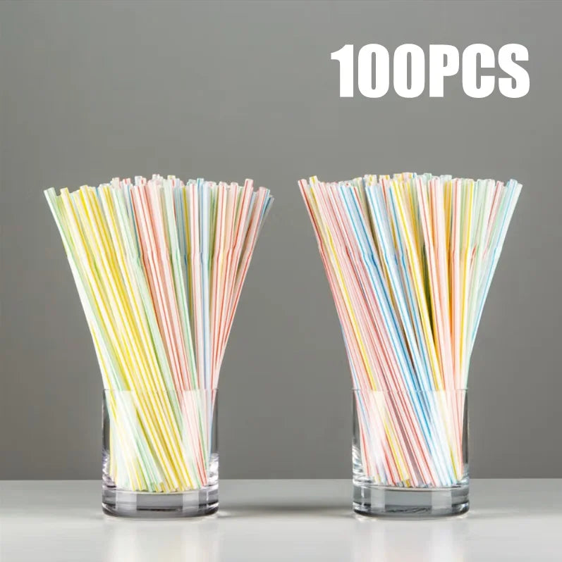 50-3000PCS Mehrfarbige Trinkhalme rietjes Milch Tee Bar Party Hochzeit Küche Home Zubehör Getränke Schwarz Stroh Großhandel