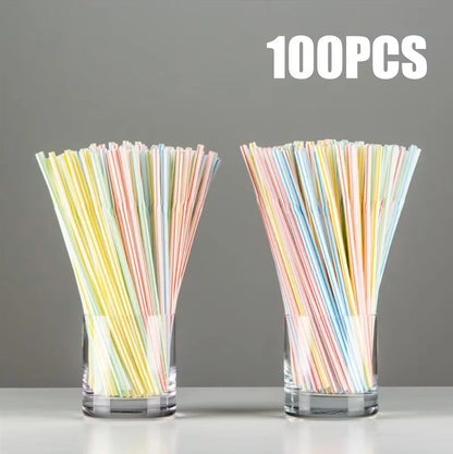 50-3000PCS Mehrfarbige Trinkhalme rietjes Milch Tee Bar Party Hochzeit Küche Home Zubehör Getränke Schwarz Stroh Großhandel