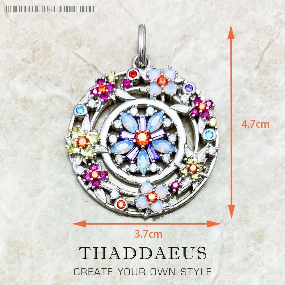 Amulett Magische Glück Symbol Baum Blume Karma Whell Sonne Vogel Schmetterling Anhänger Schmuck 925 Sterling Silber Geschenk Für Frauen Männer