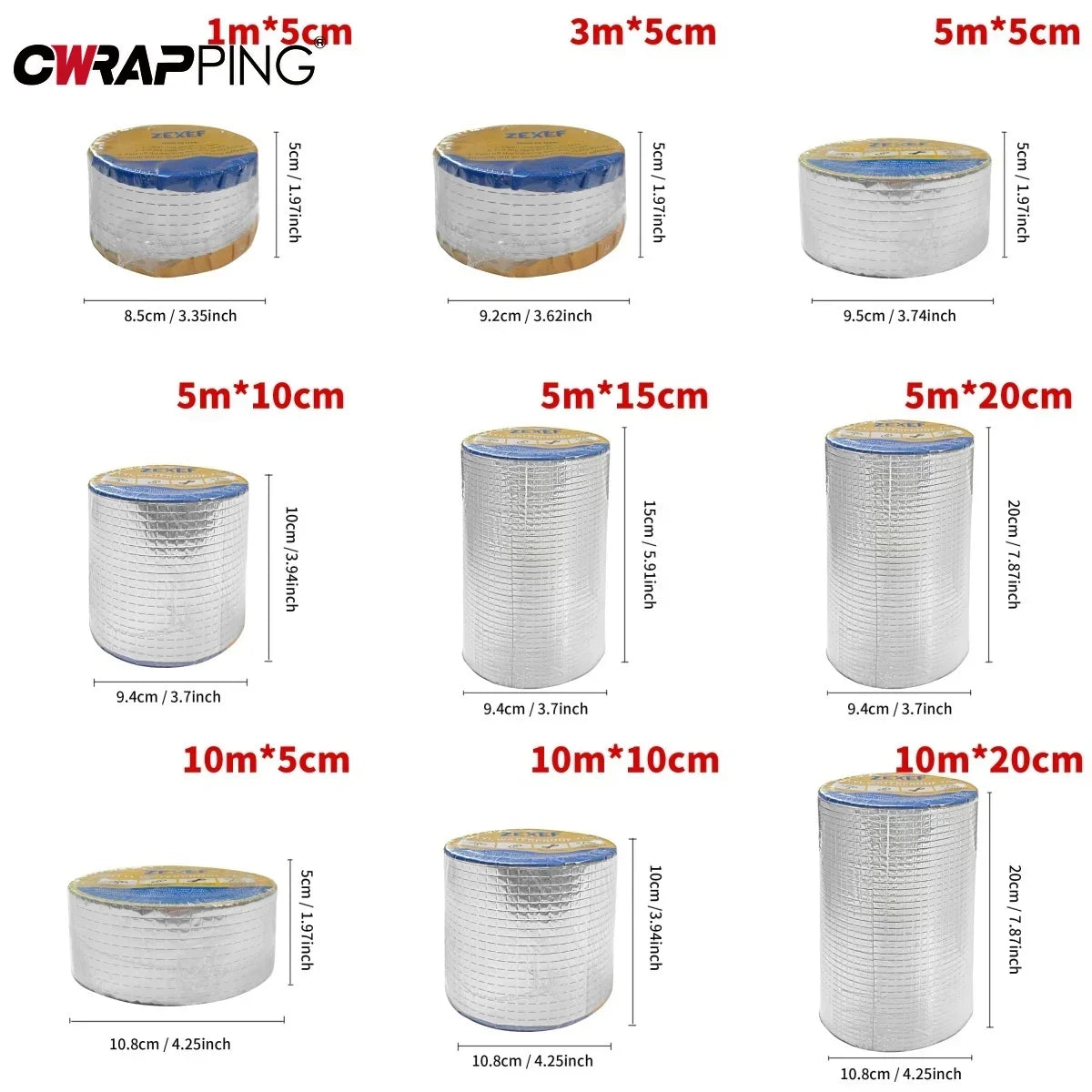 Butyl-Wasserdichtes Klebeband Superklebendes Aluminiumfolienband Hohe Temperaturbeständigkeit Dach-Rohr-Leckstopp Riss-Reparaturband