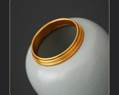 1 PC Ceramic Ruyao Cremation Urns Handmade Cremation Urn for Human or Pet Ashes Cats Dogs Animals Reptiles Pet Memorial