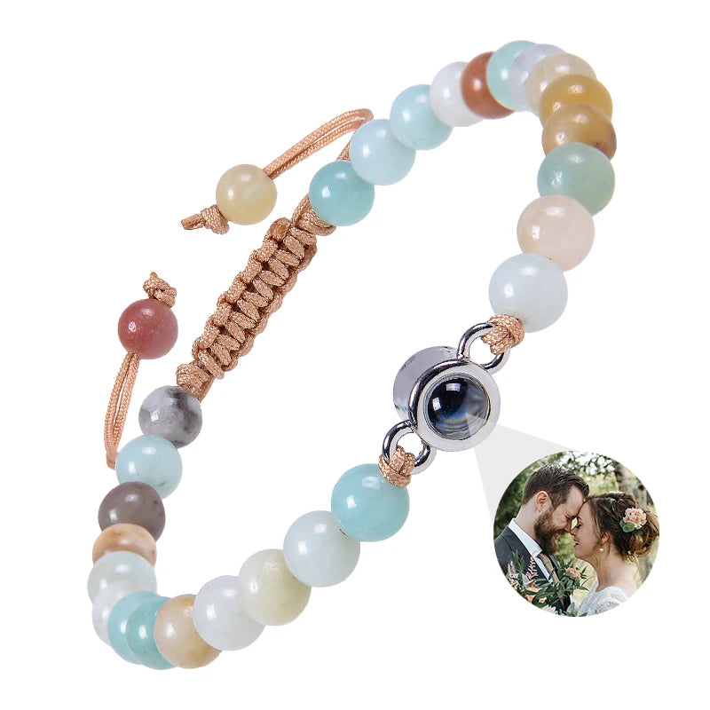 Custom bracelet with picture inside, personalized projection bracelets with photos, picture bracelet, personalized memorial gifts