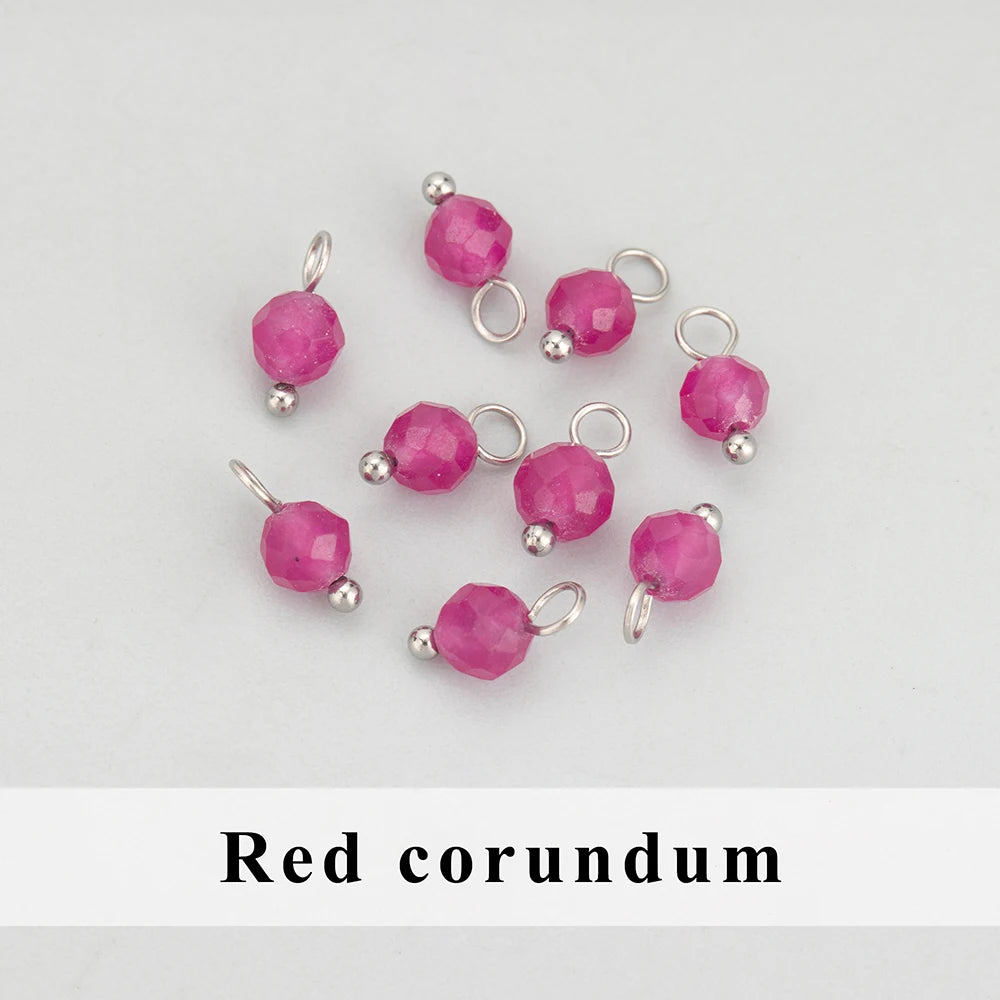 GUFEATHER, 20 Stück/Los, MH25, Schmuckzubehör, Edelstahl, Naturstein, Charms, handgefertigt, DIY-Anhänger, Schmuckherstellung
