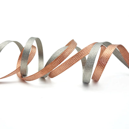Kupfergeflochtenes Metallgeflechtrohr ID 2/4/6/8/10/12/16/18/20/25/28 mm Draht- und Kabelabschirmungsgeflecht-Schutzband-Schutzschlauch