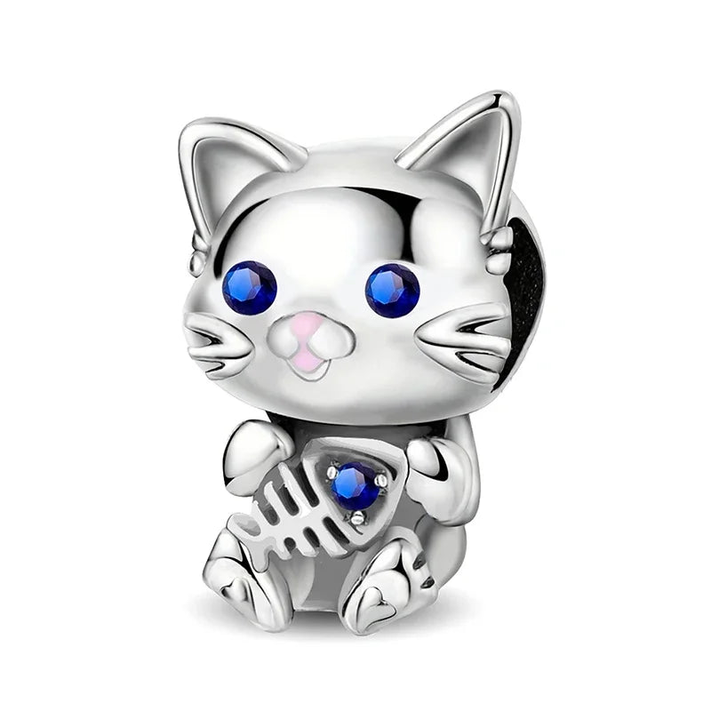 Personalisierter süßer Chamäleon-Charm-Anhänger aus 925er-Sterlingsilber für Armbänder, DIY, hochwertiger, modischer, edler Schmuck für Damen