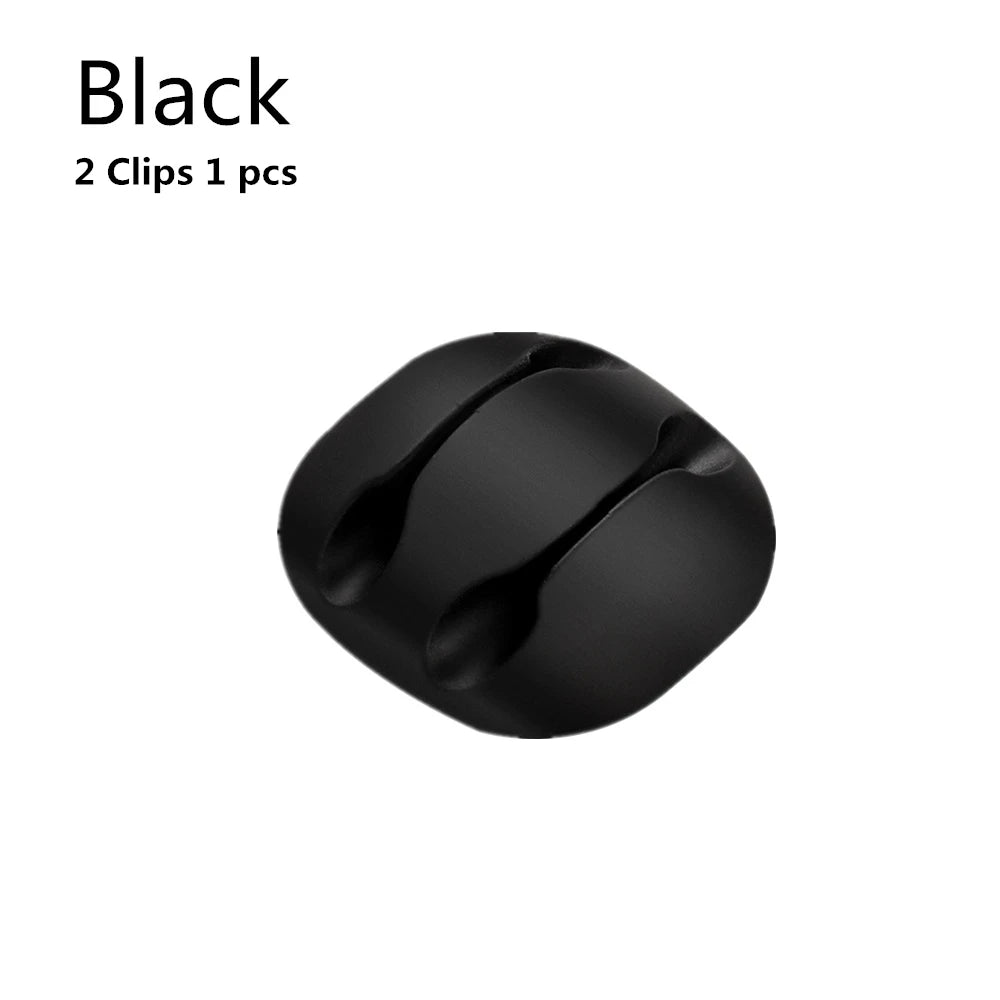 USB-Kabel-Clip-Organizer, runde Kabelclips, Schreibtisch-Ordnungssystem, selbstklebender Kabelhalter für Zuhause und Bürobedarf