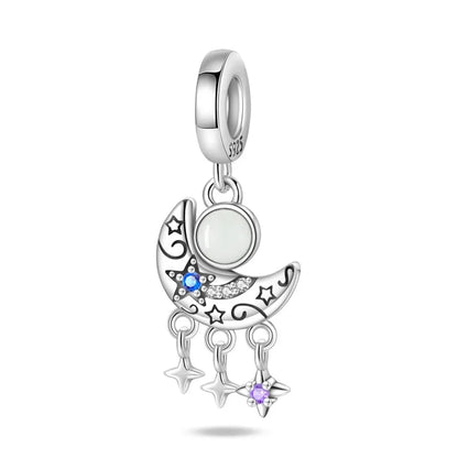 Heißer Verkauf 925er Sterlingsilber Raumschiff-Perlen und Kosmonauten-Anhänger, passend für exquisite Armbänder, schöne Schmuck-Accessoires, Geschenke