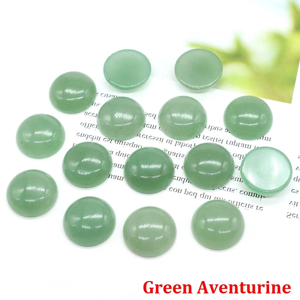 5 teile/los Natürliche Stein Cabochon Spacer 6 8 10 12 14 16 18 20 25mm Runde Cabochons Cameo für DIY Schmuck Zubehör