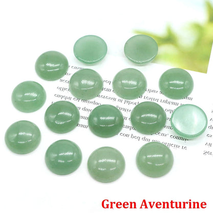 5 teile/los Natürliche Stein Cabochon Spacer 6 8 10 12 14 16 18 20 25mm Runde Cabochons Cameo für DIY Schmuck Zubehör