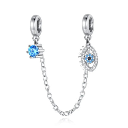 Blaue Serie 925 Sterling Silber Eidechsen-Herz Roboter Kaffee Mit Blumen Charms Passend für DIY Armband Halskette Casual Party Geschenke