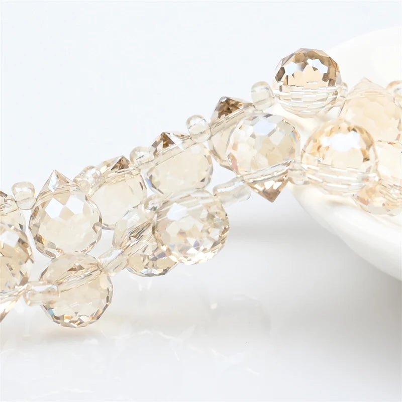 Österreich AB Farbe Kristall Erdbeere Perlen 10*8mm Glänzende Facettierte Glas Perlen für Schmuck Machen DIY Hochzeit Kleid zubehör