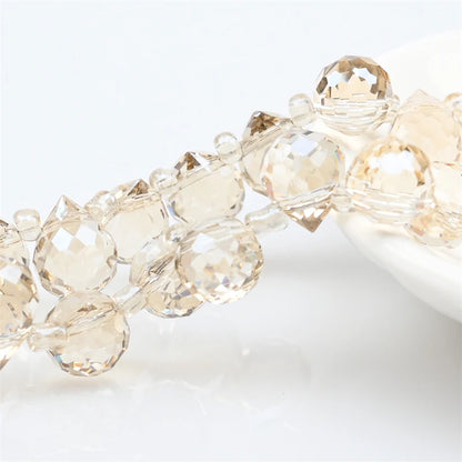 Österreich AB Farbe Kristall Erdbeere Perlen 10*8mm Glänzende Facettierte Glas Perlen für Schmuck Machen DIY Hochzeit Kleid zubehör