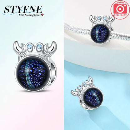 925 Silber DIY Schmuck Zubehör Zirkon Krabbe Wal Big Mouth Fisch Charms Perlen passen Original Armband Schmuckstück