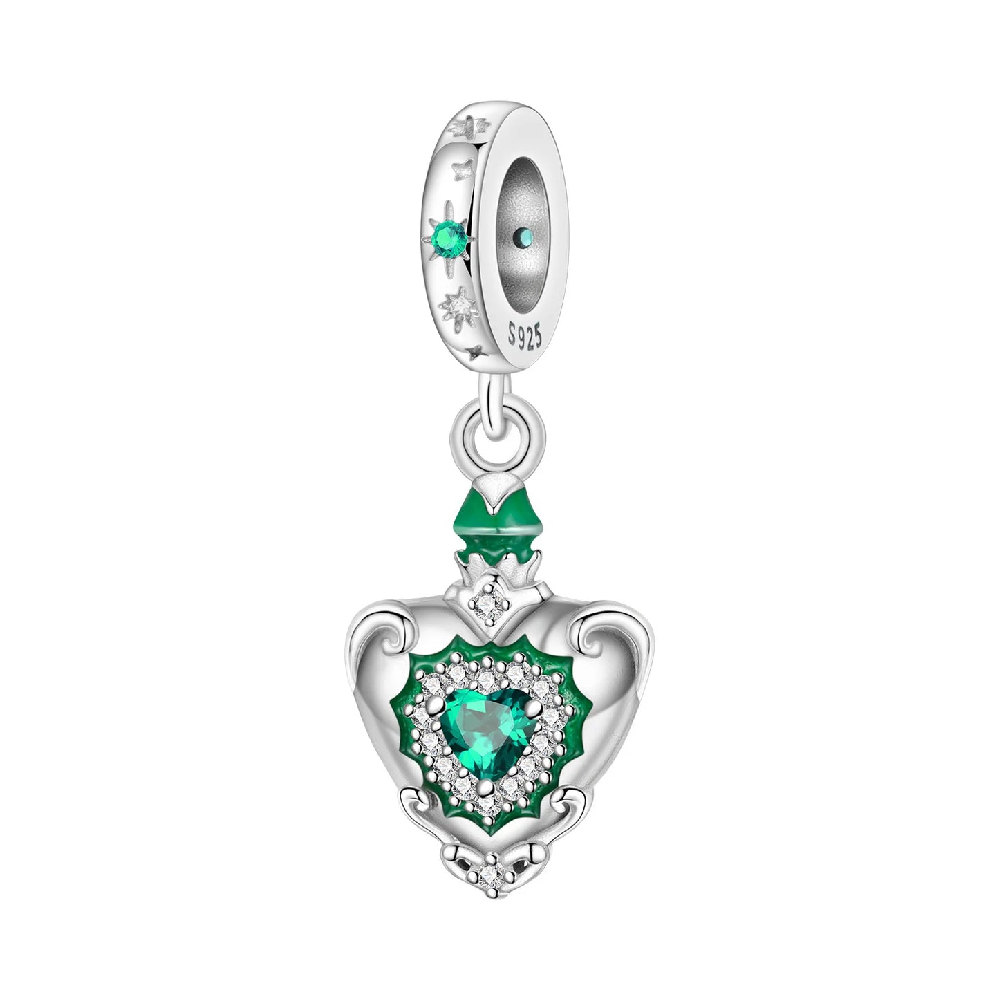 Frohe Weihnachten-Charm aus 925er-Sterlingsilber, Kiefernbaum, Weihnachtsmann, Schneehaus, passend für DIY-Armbänder, Halsketten, Urlaubs- und saisonale Geschenke