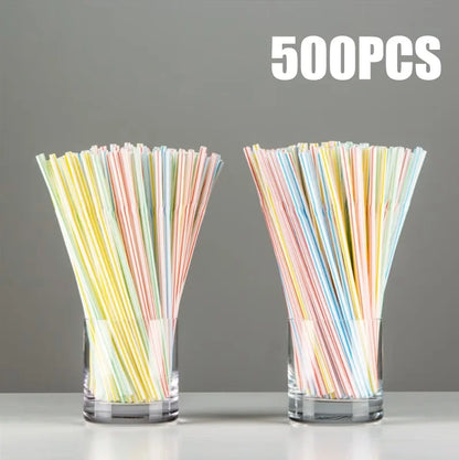 50-3000PCS Mehrfarbige Trinkhalme rietjes Milch Tee Bar Party Hochzeit Küche Home Zubehör Getränke Schwarz Stroh Großhandel
