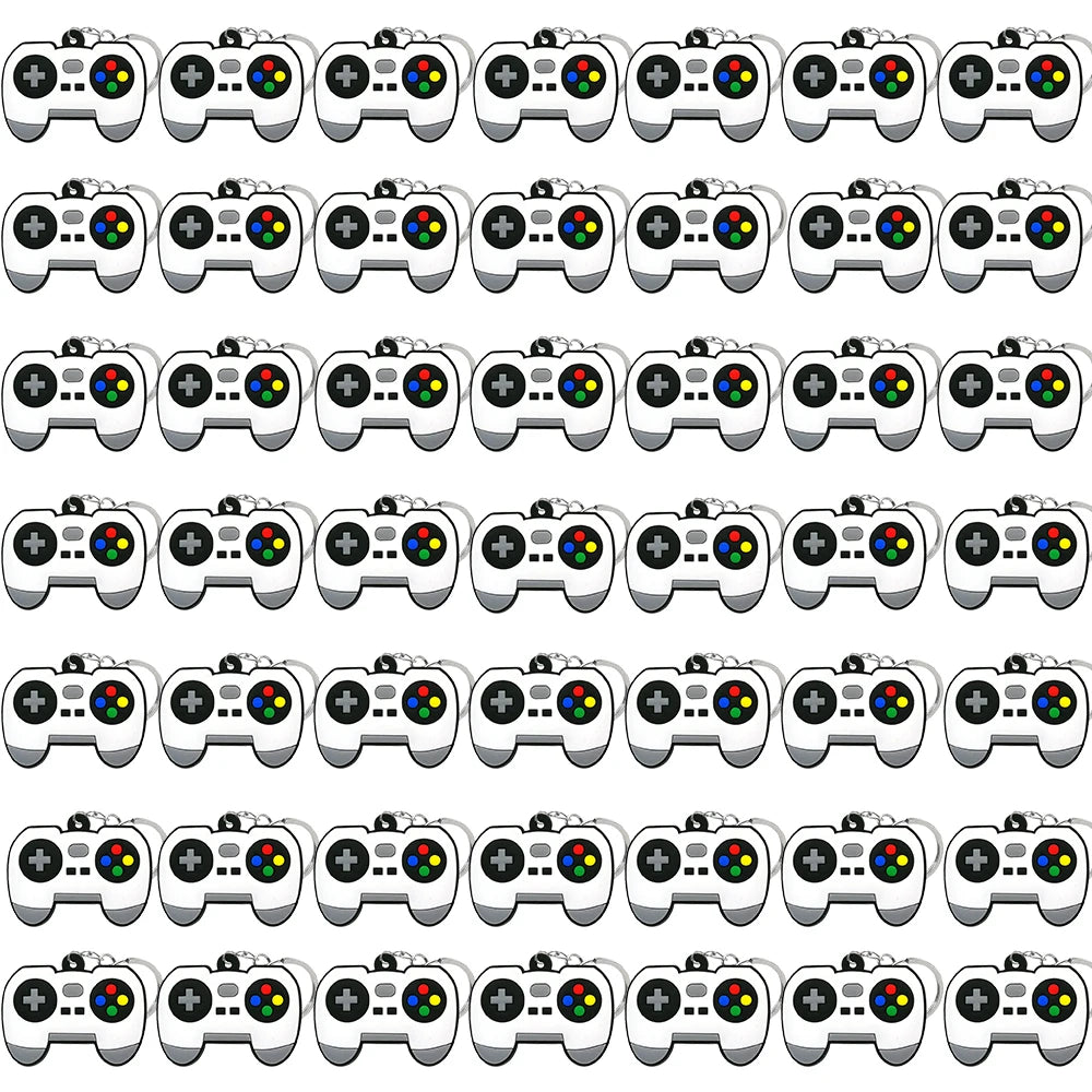 50PCS Schlüsselbund für Jungen Männer Gamepad Schlüsselring Joystick Game Controller Schlüssel Zubehör fit Handtasche Schlüssel Anhänger Freunde Schlüssel geschenke