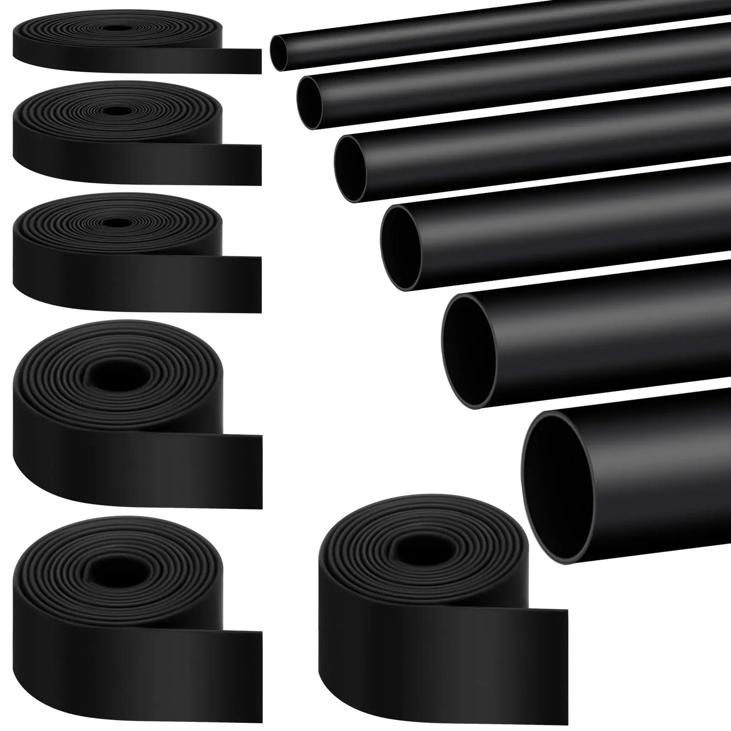 Φ1,6 mm bis Φ64 m Draht-Schrumpfschlauch, Verhältnis 3:1 mit Klebstoff ausgekleidet, schwarz, wasserdicht, industrielle elektrische Schrumpfschläuche