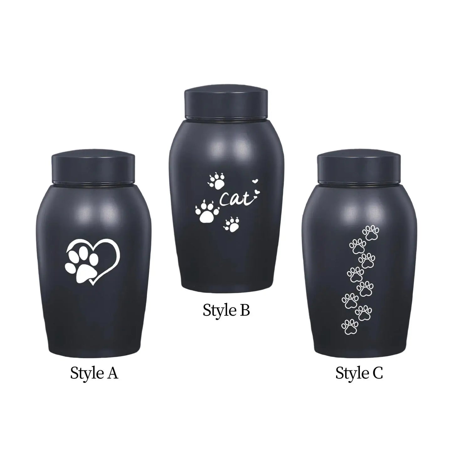 Dog Cat Ashes Stainless Steel Pet Urn Funeral Cremation Urn Pet Burial Memorial Keepsake Box Kitty Kitten