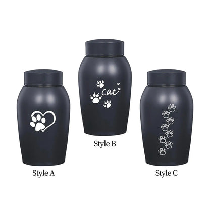 Dog Cat Ashes Stainless Steel Pet Urn Funeral Cremation Urn Pet Burial Memorial Keepsake Box Kitty Kitten
