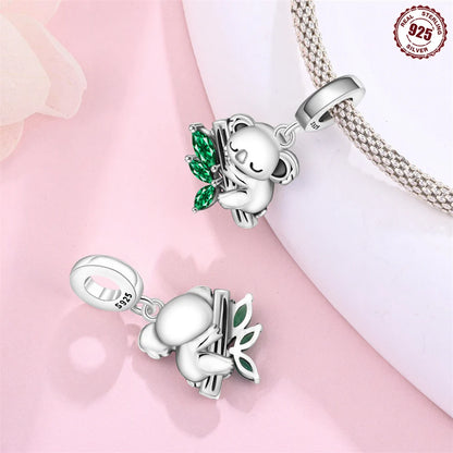 Tier-Serie-Charms, 925er Silber, Esel, Koala, Elefant, niedliche kleine Maus, Perlen-Anhänger, passend für DIY-Original-Armband, Modeschmuck