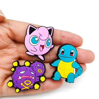 20/27 Stück Pokemon Schuhe Charms für Clogs Sandalen Dekoration PVC Pikachu Cartoon Schuhzubehör Charms für Freunde Geschenke