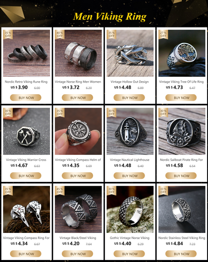Vintage Nautischen Leuchtturm Viking Ring Männer 316L Edelstahl Nautischen Amulett Signet Ring Nordic Frieden Amulett Schmuck Geschenk