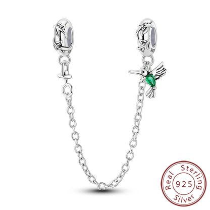 Frühling Charms Perlen Anhänger 925 Sterling Silber Blume Schmetterling Libelle Pilz Charms Fit Armband Frau Mann DIY Schmuck