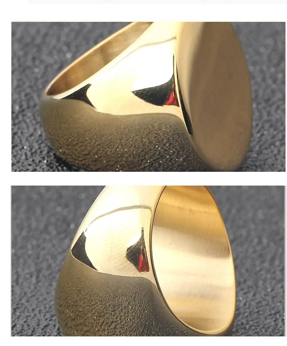 YILUOCD Siegel der sieben Erzengel-Ringe für Männer Der Schlüssel des Salomon-Rings Kabbalah Talisman Amulett Edelstahl Herrenschmuck