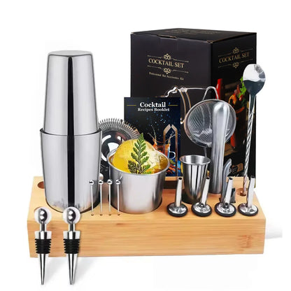 19 stücke Cocktail Boston Shaker Set Barkeeper Bar Kit Shaker Set für Getränke Barkeeper Zubehör voll profession elle Barmann Kit