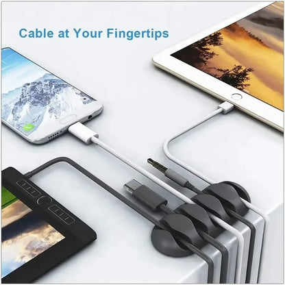 1-10PCS Klebstoff Kabel Clips Silikon Kabel Organizer Desktop Wand Ladekabel Kopfhörer Linie Mous Management USB kabel Halter