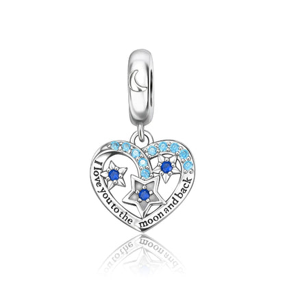 Blaue Serie 925 Sterling Silber Globus Schneeflocke Tanzschuhe Krone Charm Passend für DIY Armband Halskette Elegante Partygeschenke
