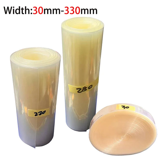 1 kg transparenter PVC-isolierender Schrumpfschlauch 18650/21700/26650/32650 Lithiumbatterie Schrumpfschlauch Schrumpffolie