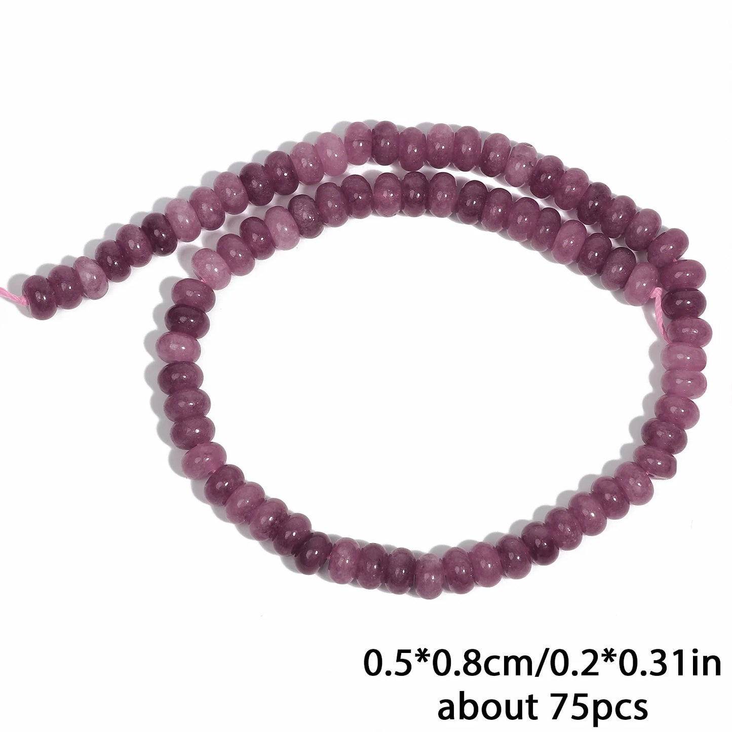 5x8mm Natürliche Abacus Rondelle Jade Quarz Perlen Stein Flache Runde DIY Charms Armbänder Lose Perlen Für Schmuck Machen liefert