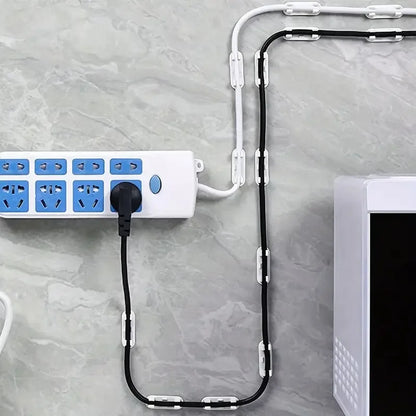 50er-Pack Selbstklebende Kabelclips, Verstellbare Bohrerfreie Kabelorganisatoren für Zuhause & Büro Schreibtisch-Kabelmanagement