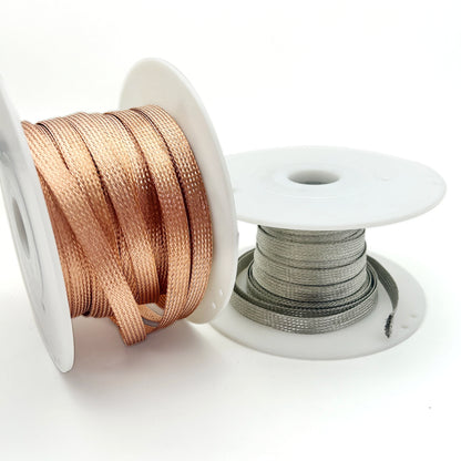 Kupfergeflochtenes Metallgeflechtrohr ID 2/4/6/8/10/12/16/18/20/25/28 mm Draht- und Kabelabschirmungsgeflecht-Schutzband-Schutzschlauch