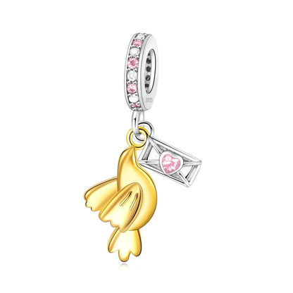 Tier-Serie, 925er-Sterlingsilber, Qualle, Pfau, Schildkröte, Kaninchen, Frosch, Charm, passend für DIY-Armbänder, Halsketten, Geschenke für Kinder