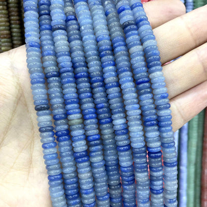 Naturstein Rondelle 2X6mm Türkise Quarz Jaspis Achate Flache Runde Spacer Perlen für Schmuckherstellung DIY Armband Zubehör