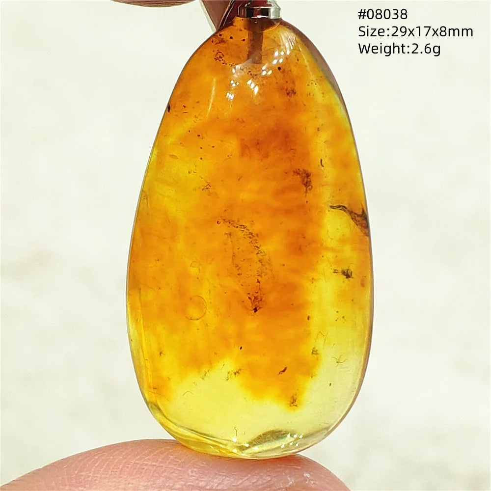 Natürlicher Bernstein-Anhänger Baltischer Blumen-Gelber Bernstein Damen Herren Schmuck Reiki-Stein AAAAAAA