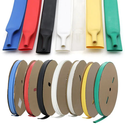 Wärmeschrumpfschlauch mit Kleber im Verhältnis 4:1, Durchmesser 4 mm – 52 mm, doppelwandige, mit Klebstoff ausgekleidete Polyolefin-Ummantelung für die Reparatur von Draht- und Kabelummantelungen