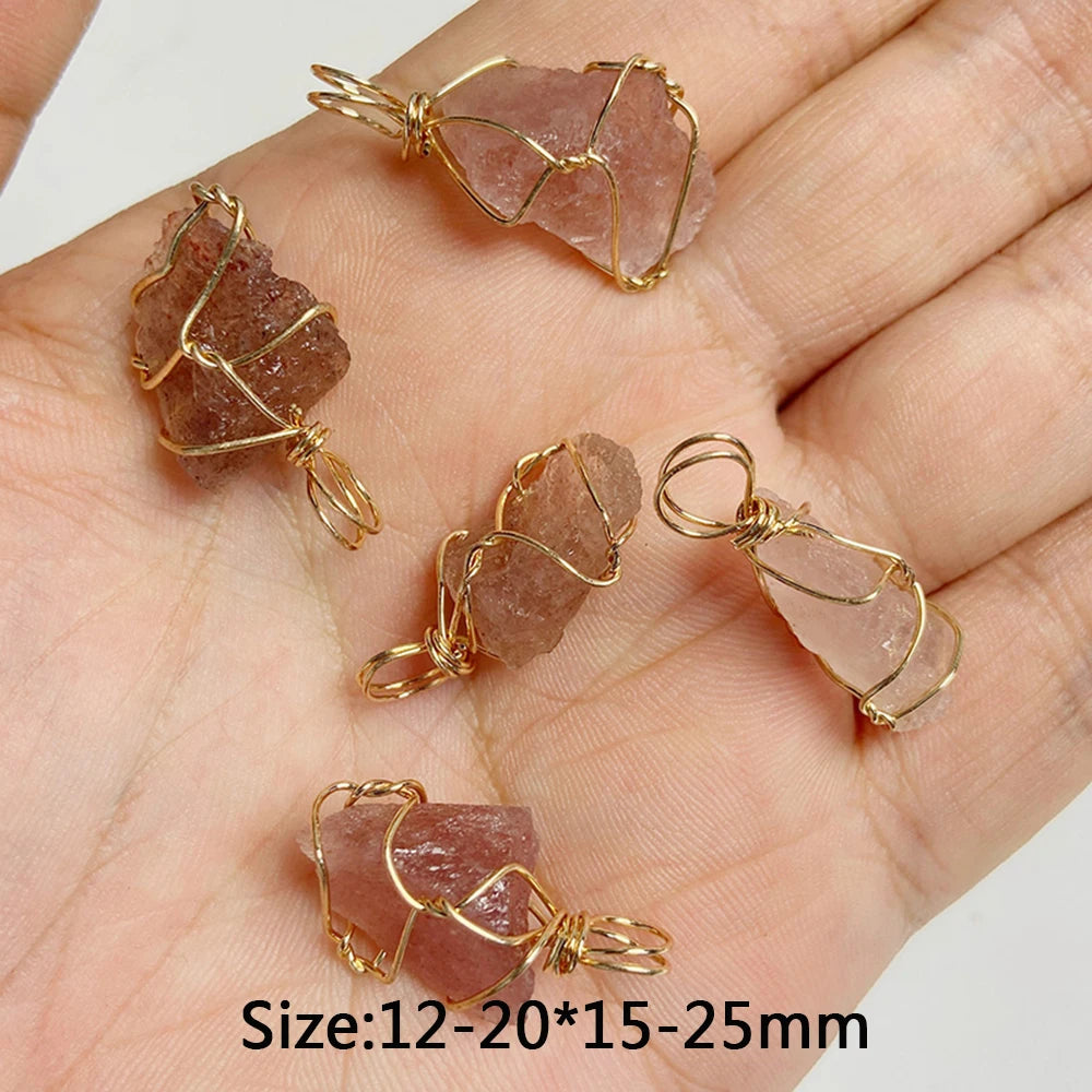 5 stücke Natürlichen Rauhen Stein Anhänger Unregelmäßige Form Healing Amethysten Labradorit Agat Quarz Anhänger Für DIY Handgemachte Halskette