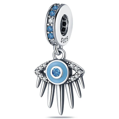 Heißer Verkauf 925 Silber Farbe Evil Eye Charm Dämon Auge Perle Für Original Armband & Armreif DIY Machen Mode Schmuck geschenk