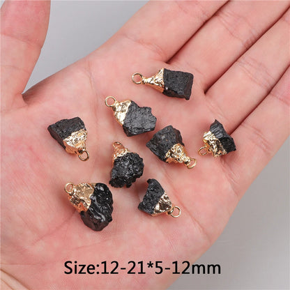 5 stücke Natürlichen Rauhen Stein Anhänger Unregelmäßige Form Healing Amethysten Labradorit Agat Quarz Anhänger Für DIY Handgemachte Halskette