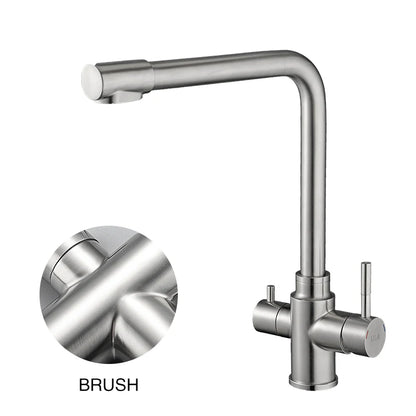 Ula gefilterte Küchen armaturen heißes und kaltes Trinkwasser 3-Wege-Filter Küchen spüle Mixer Rotations hähne Kran Doppel griff