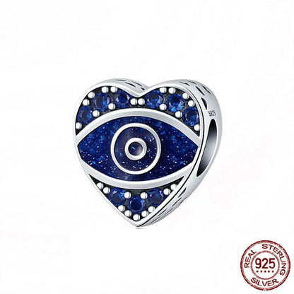 Heißer Verkauf 925 Silber Farbe Evil Eye Charm Dämon Auge Perle Für Original Armband & Armreif DIY Machen Mode Schmuck geschenk
