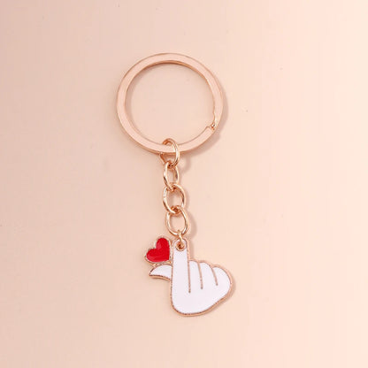 Schöne Bunte Herz Keychain Liebe Schlüsselanhänger Valentinstag Geschenk Schlüssel Ketten für Frauen Mädchen Auto Schlüssel Handtasche Schmuck Zubehör