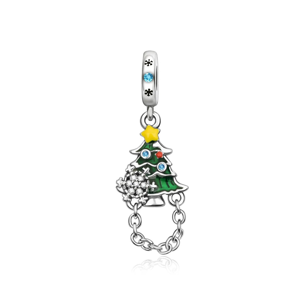 Heißer Verkauf 925er Sterlingsilber Schlitten- und Schneemann-Perlen und Kürbiskopf-Anhänger, passend für Armbänder, Weihnachts- und Halloween-Geschenke