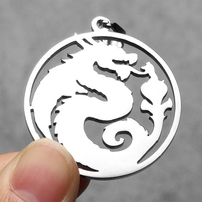 Fliegender Drache Hohl Männer Halsketten Edelstahl Anhänger Pullover Kette Frauen Punk Mode Schmuck Zubehör Geschenke Großhandel