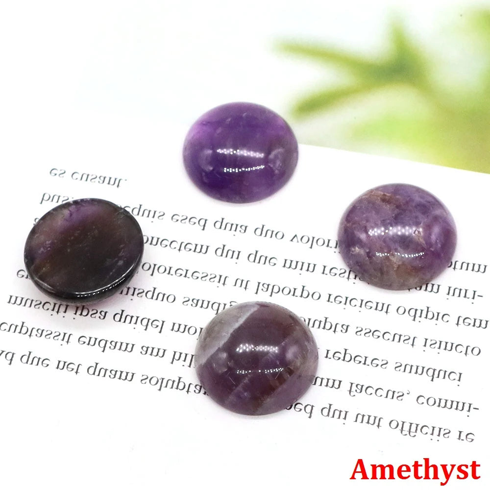 5 teile/los Natürliche Stein Cabochon Spacer 6 8 10 12 14 16 18 20 25mm Runde Cabochons Cameo für DIY Schmuck Zubehör