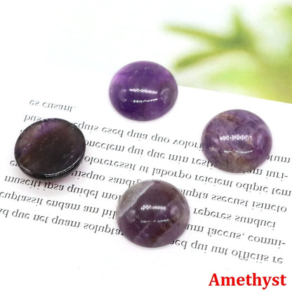 5 teile/los Natürliche Stein Cabochon Spacer 6 8 10 12 14 16 18 20 25mm Runde Cabochons Cameo für DIY Schmuck Zubehör