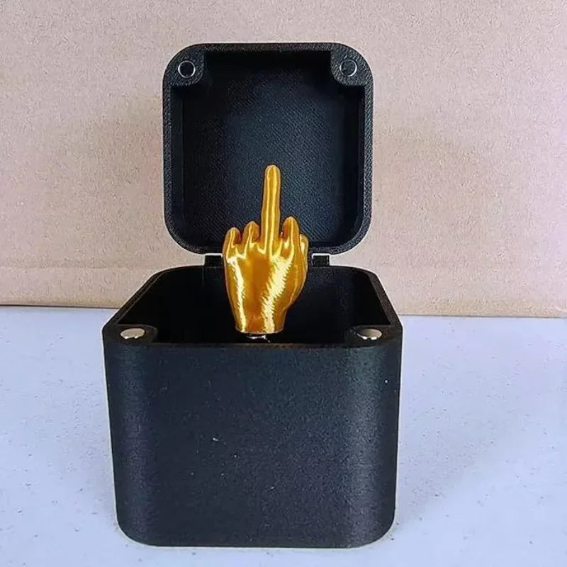 Aus der Box Pop-up Mittelfinger Geschenkbox Kreativer Schreibtisch Home Decor Geschenke Mittelfinger Neuheit Weihnachten Lustiger Streich Geschenk2025